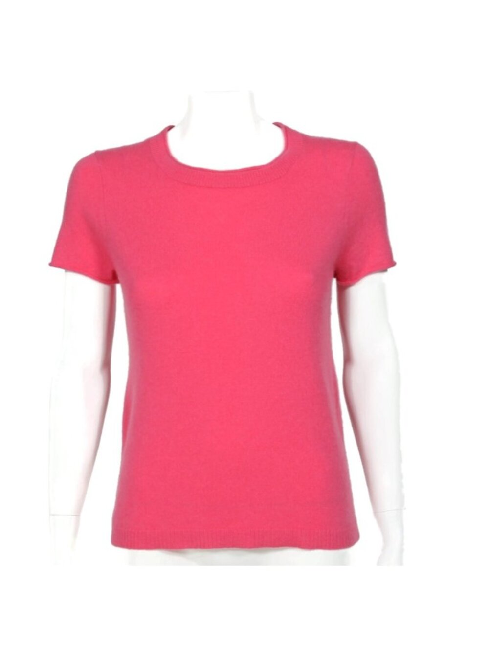 J. CREW 100% Cashmere Pink Relaxed T-Shirt Short Sleeve Sweater Top sz S /156